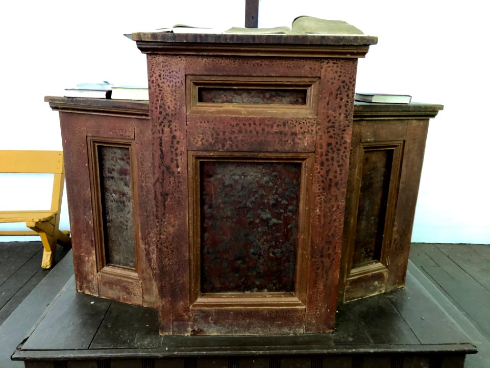 Pulpit, Palmer Chapel United Methodist Church, Cataloochee… 