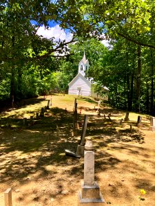 Little Cataloochee Baptist Church from Graveyard, Little C… 