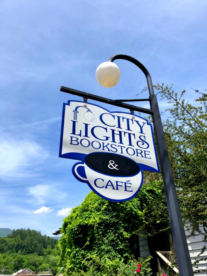 City Lights Bookstore and Cafe Sign, Sylva, NC 
