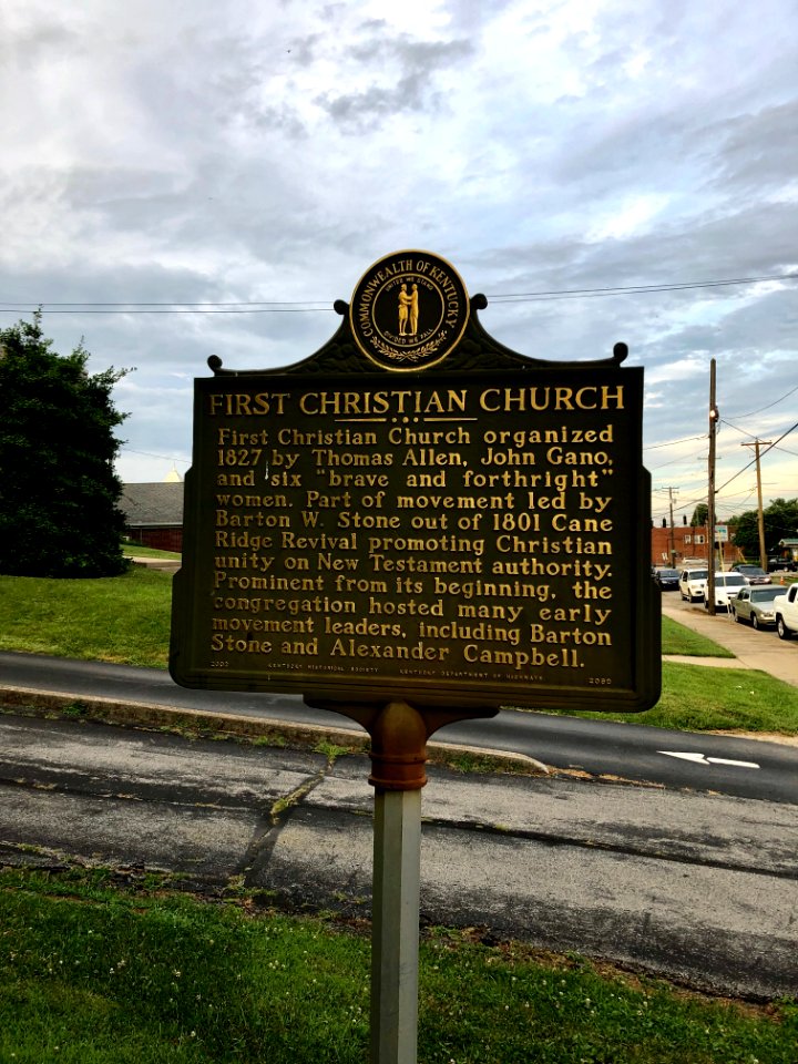 Historical Marker, First Christian Church, Paris, Kentucky… 