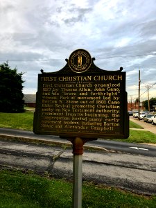 Historical Marker, First Christian Church, Paris, Kentucky… 