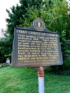 Historical Marker, First Christian Church, Paris, Kentucky… 