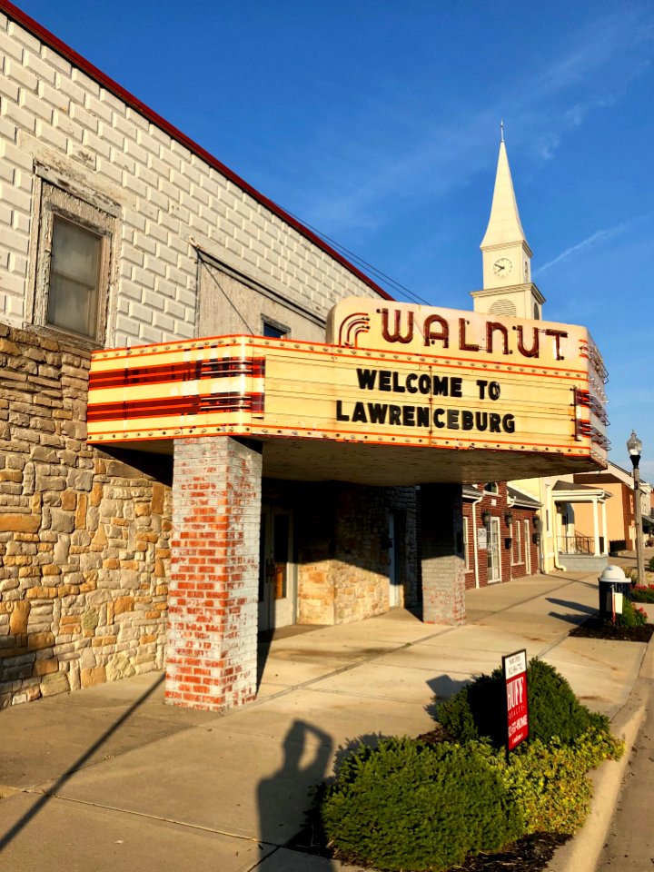 Walnut Theater Marquee, Lawrenceburg, IN 