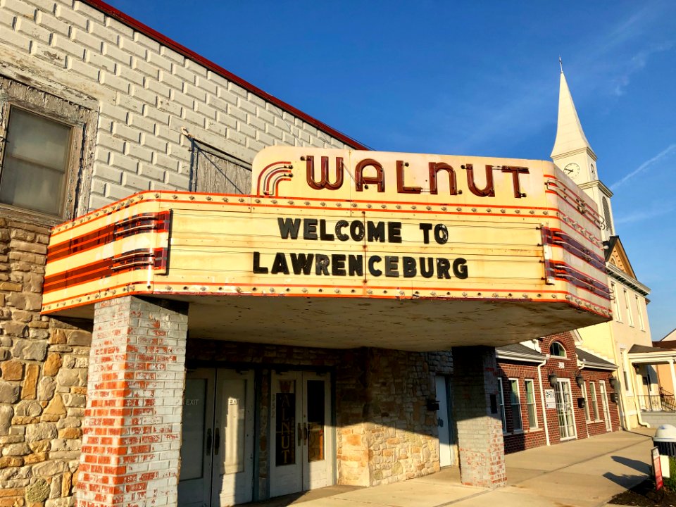 Walnut Theater Marquee, Lawrenceburg, IN 