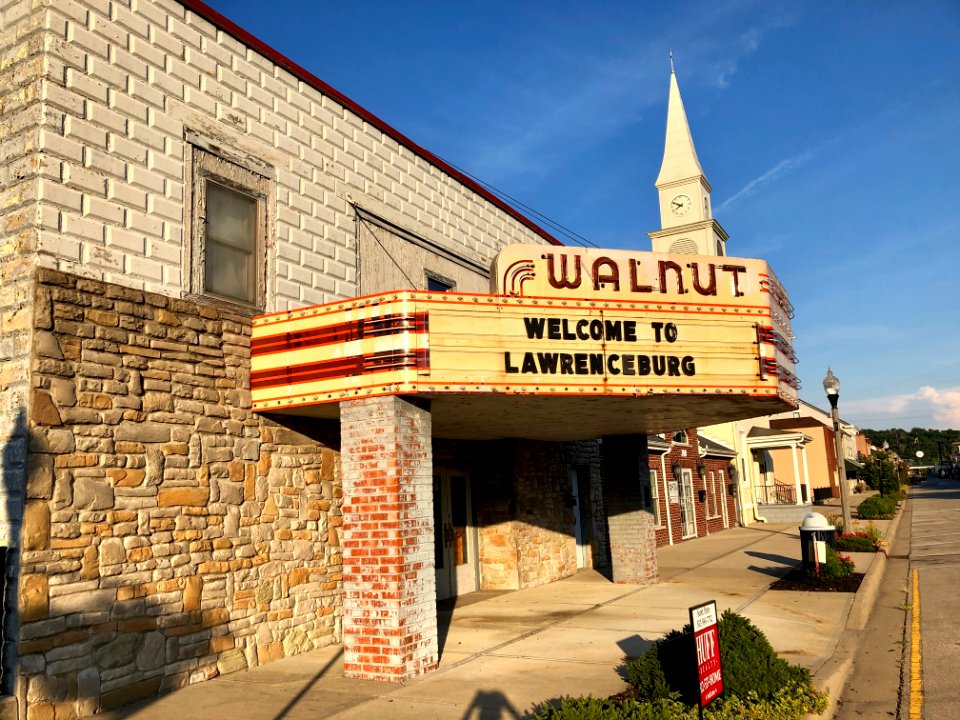Walnut Theater Marquee, Lawrenceburg, IN 