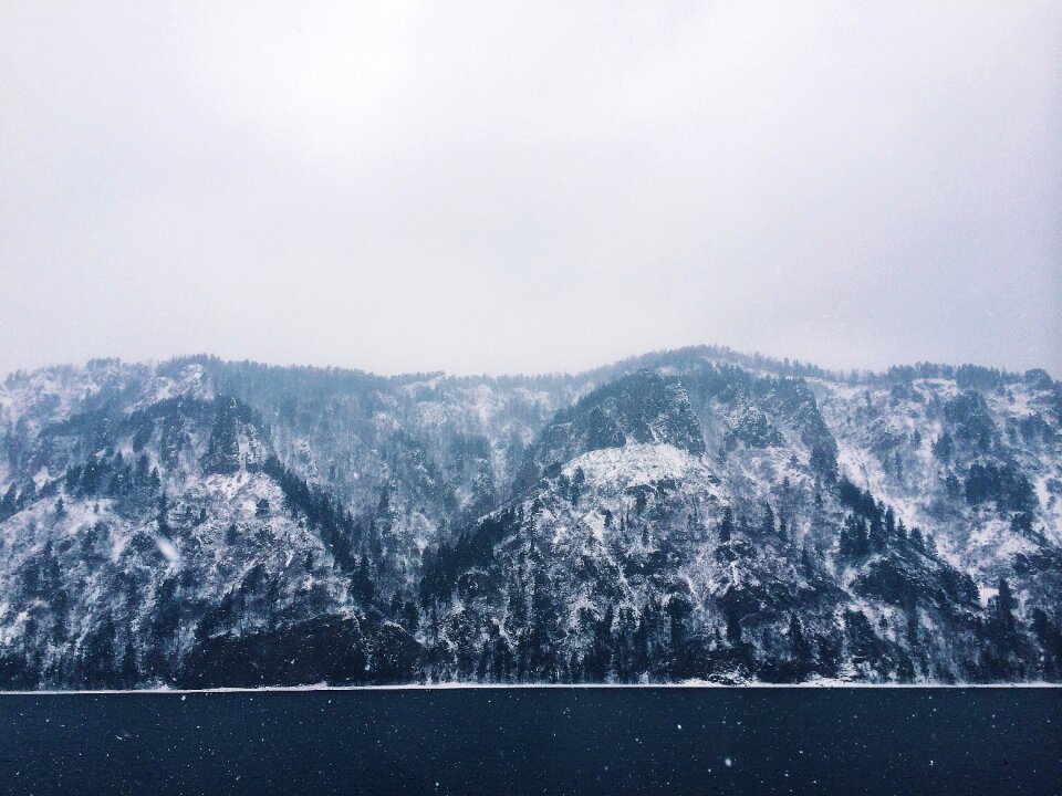 Snowfall hills water