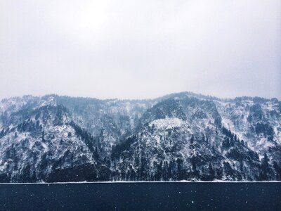 Snowfall hills water
