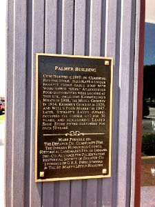 Palmer Building Historical Marker, Greensburg, IN 