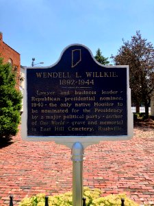 Wendell L. Willkie Historical Marker, Rushville, IN 