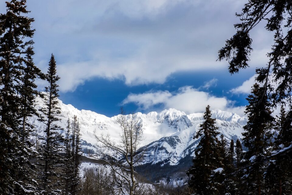 Clouds landscape snow