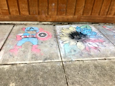 Sidewalk Chalk, Union Street, Liberty, IN photo