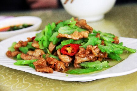 Fried pork meat
