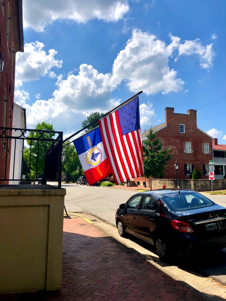 Flags, Masonic Schofield House, Madison, IN 