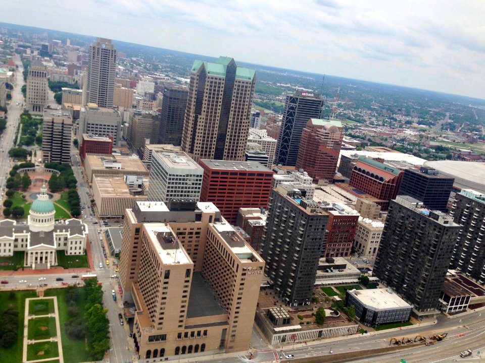 View from Gateway Arch, St. Louis, MO 