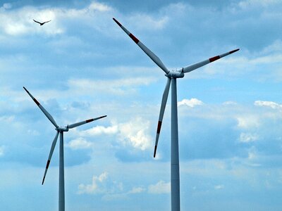 Flying pinwheel air photo