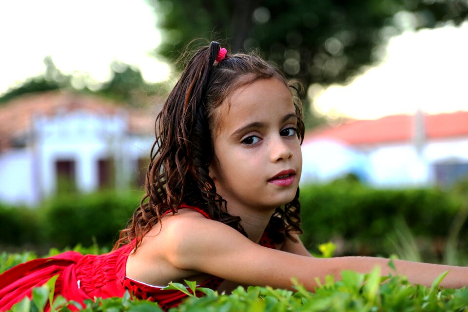 Child family green grass