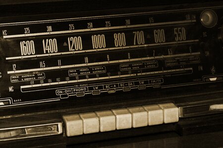 Retro music radio device photo