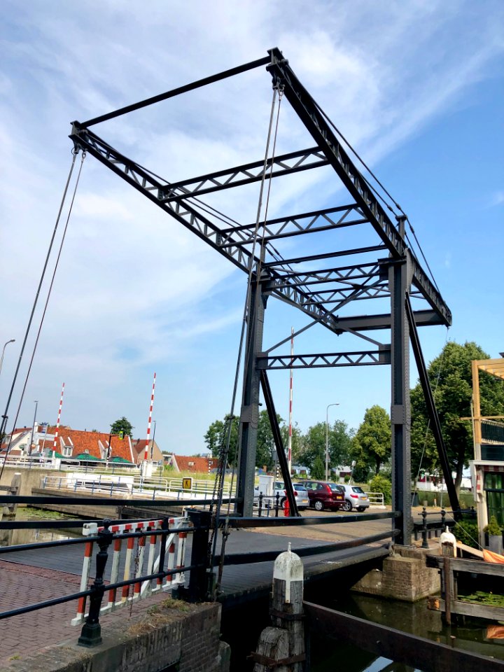 Trambrug, Edam, Noord-Holland, Nederland 