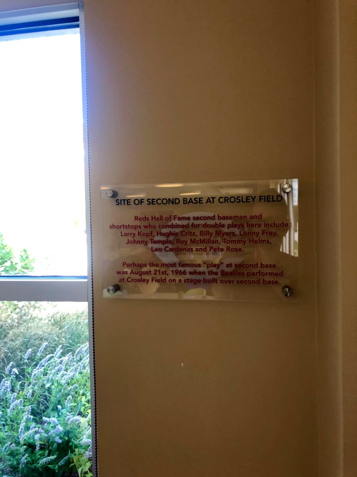 Second Base Historical Plaque, Crosley Field Memorial, Cit… 