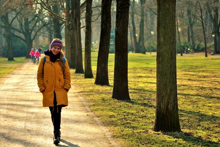 Walk winter woman