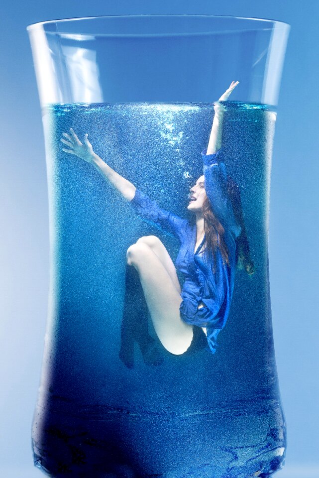 Glass drinking glass female