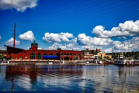 Urban town mississippi river