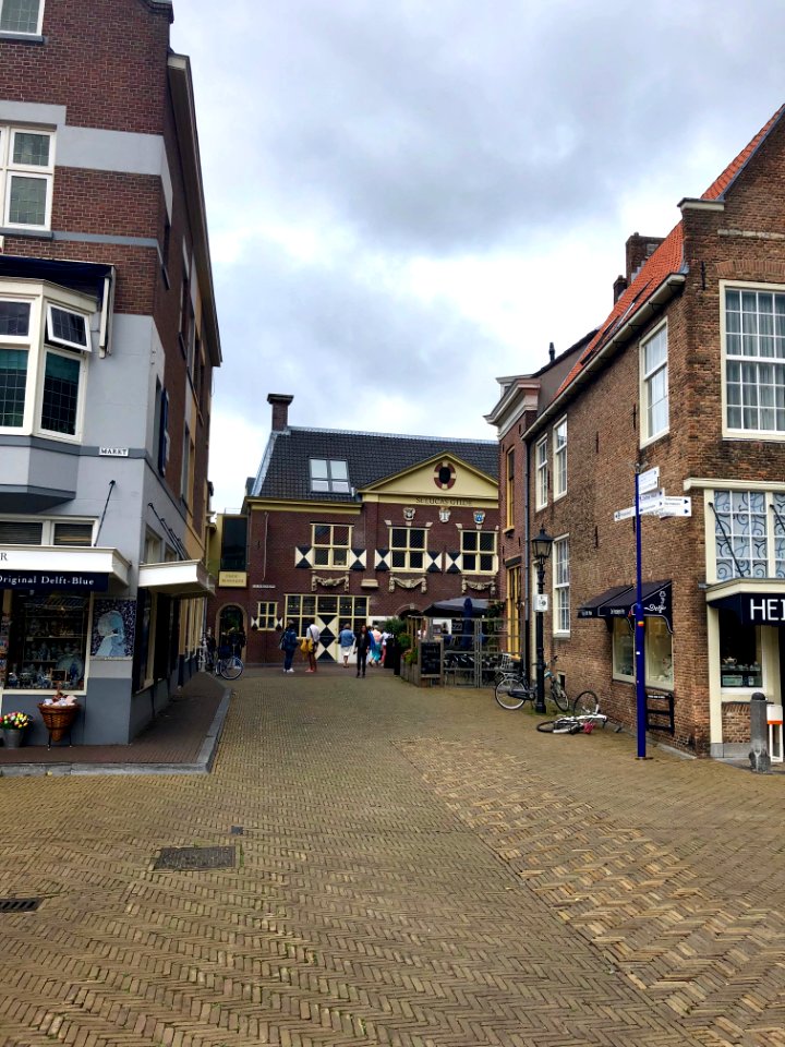 Oude Manhuissteeg, Delft, Zuid-Holland, Nederland 