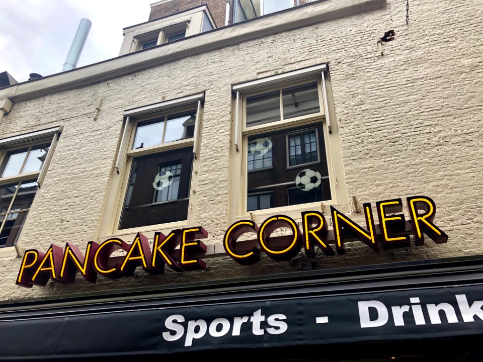 Pancake Corner Sign, De Weteringschans, Amsterdam, Noord-H… 