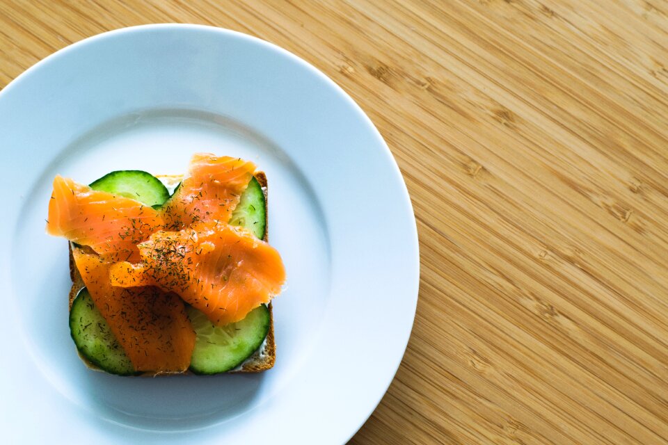Salmon bun sandwiches snack