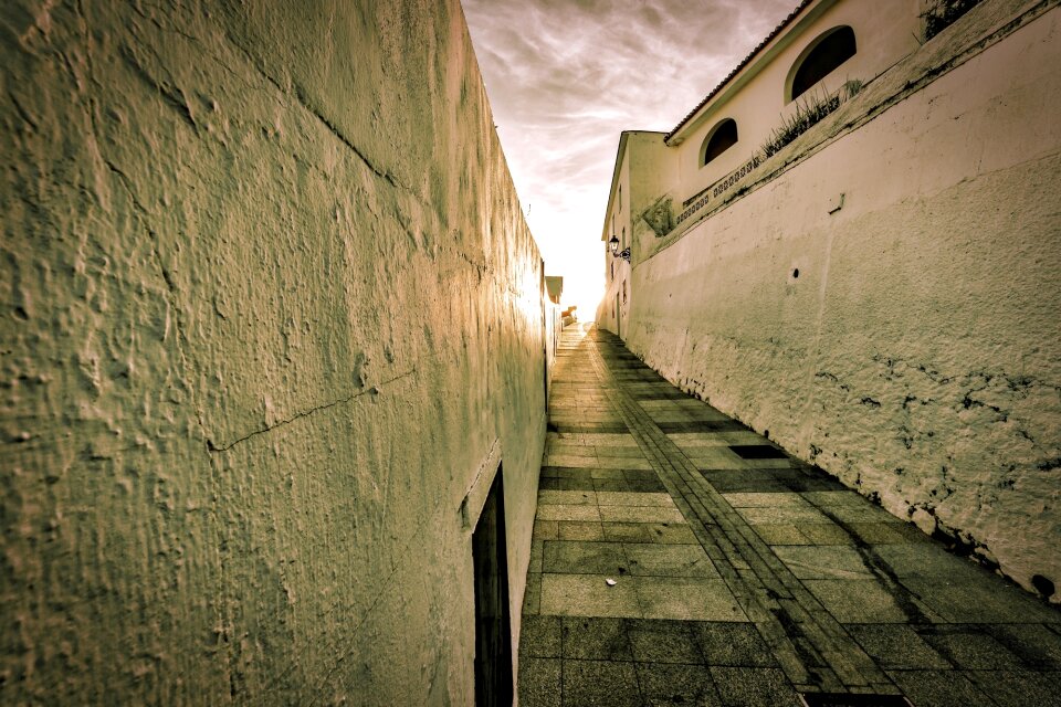 Spain sunset street