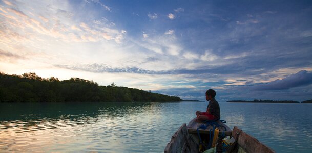 Twilight halmahera island indonesia