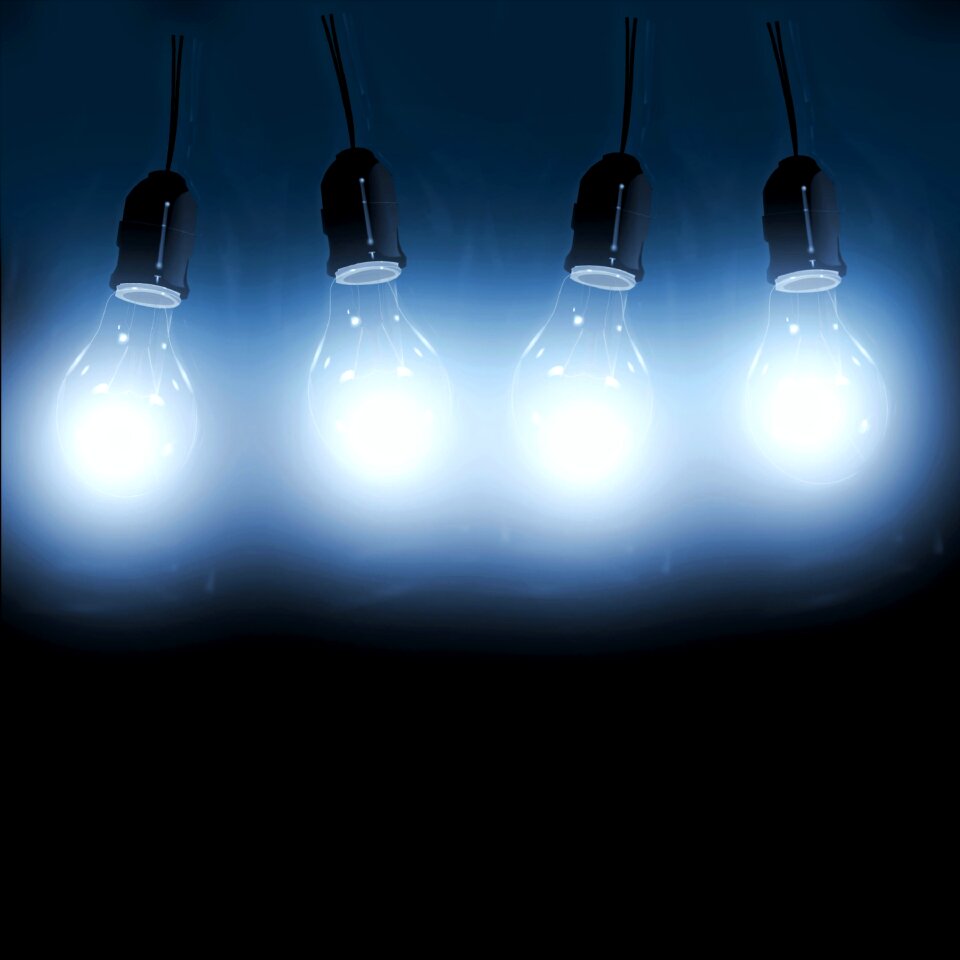 Electric light bulb think photo