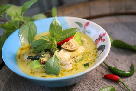 Green curry thai food thai ingredient