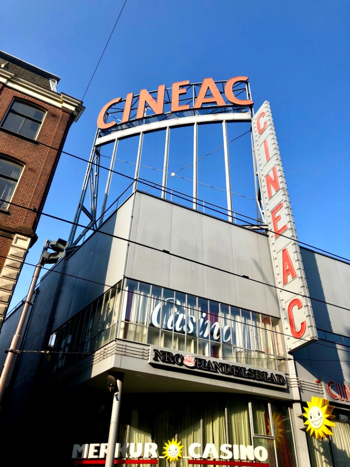 Cineac Sign, Grachtengordel, Amsterdam, Noord-Holland, Ned… 
