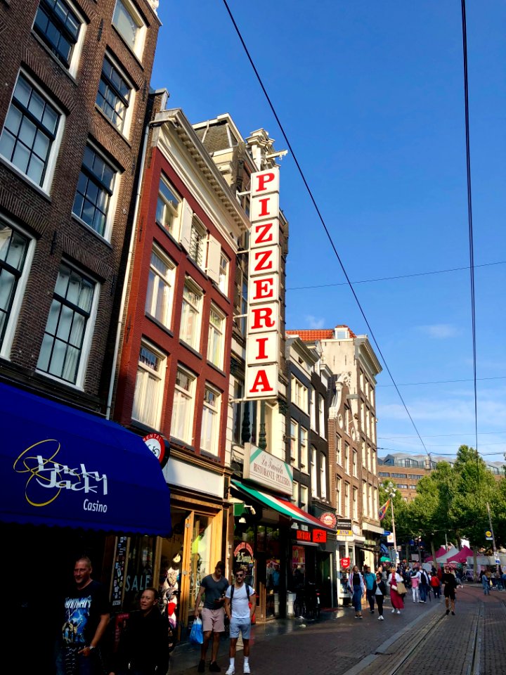 Pizzeria Sign, Reguliersbreestraat, Grachtengordel, Amster… 