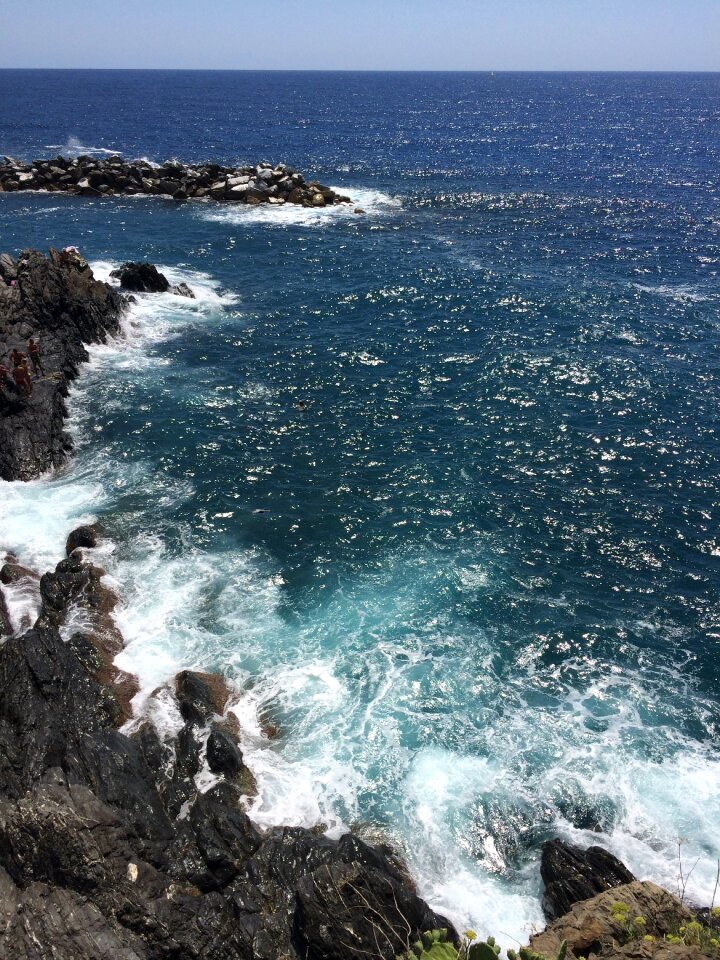 Sea coast italian riviera photo