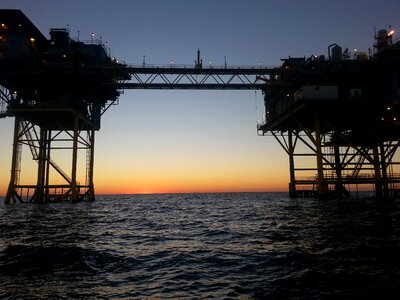 Gulf natural gas rig offshore