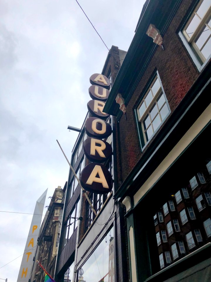 Aurora Sign, Grachtengordel, Amsterdam, Noord-Holland, Ned… 
