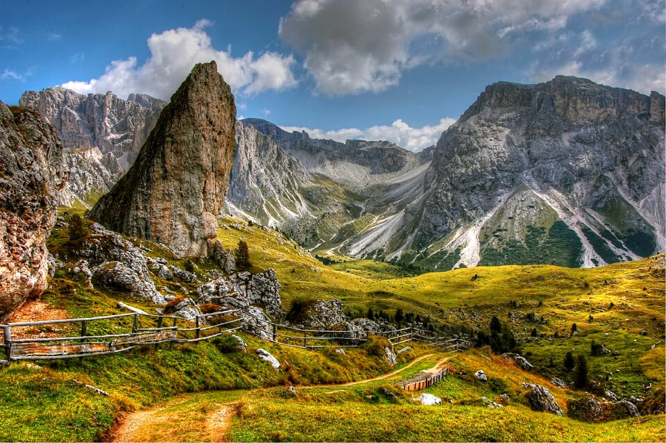 Landscape south tyrol mountains photo