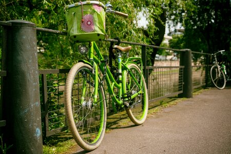 Cycle park green bike photo