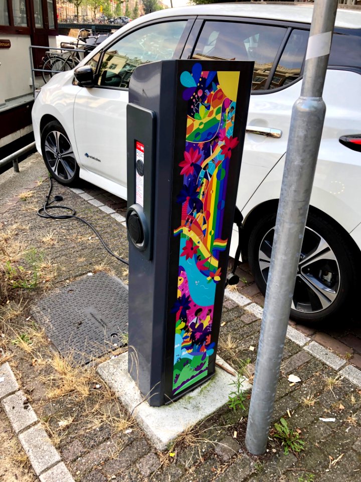 Electric Charging Station, Singel, Grachtengordel, Amsterd… 