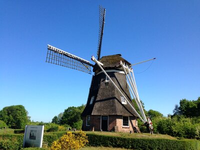 Landscape netherlands wind mill photo
