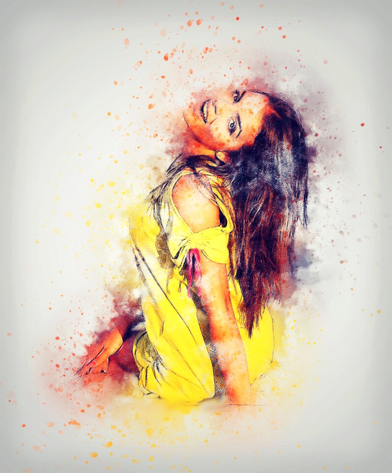Dress yellow vintage