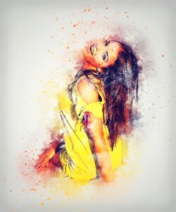 Dress yellow vintage