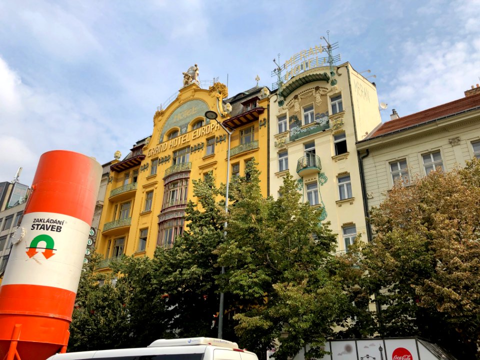 Grand Hotel Evropa and Hotel Meran, Nové Město, Praha, Hla… 