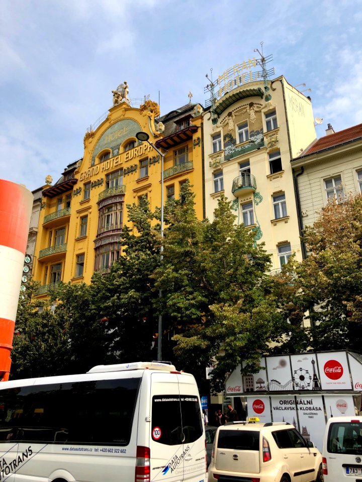 Grand Hotel Evropa and Hotel Meran, Nové Město, Praha, Hla… 