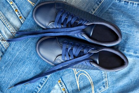 Blue shoes sports shoes photo