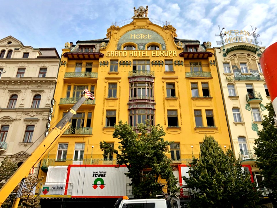 Grand Hotel Evropa and Hotel Meran, Nové Město, Praha, Hla… 