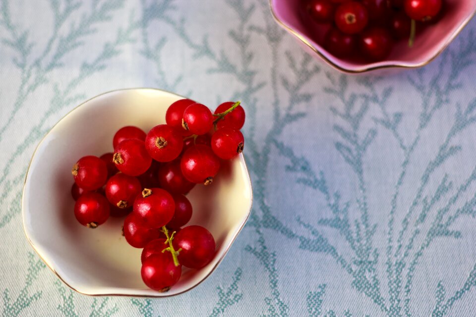 Close up red currant red