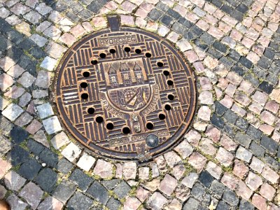 Manhole Cover, Staré Zámecké Schody, Hradčany, Praha, Hlav… 